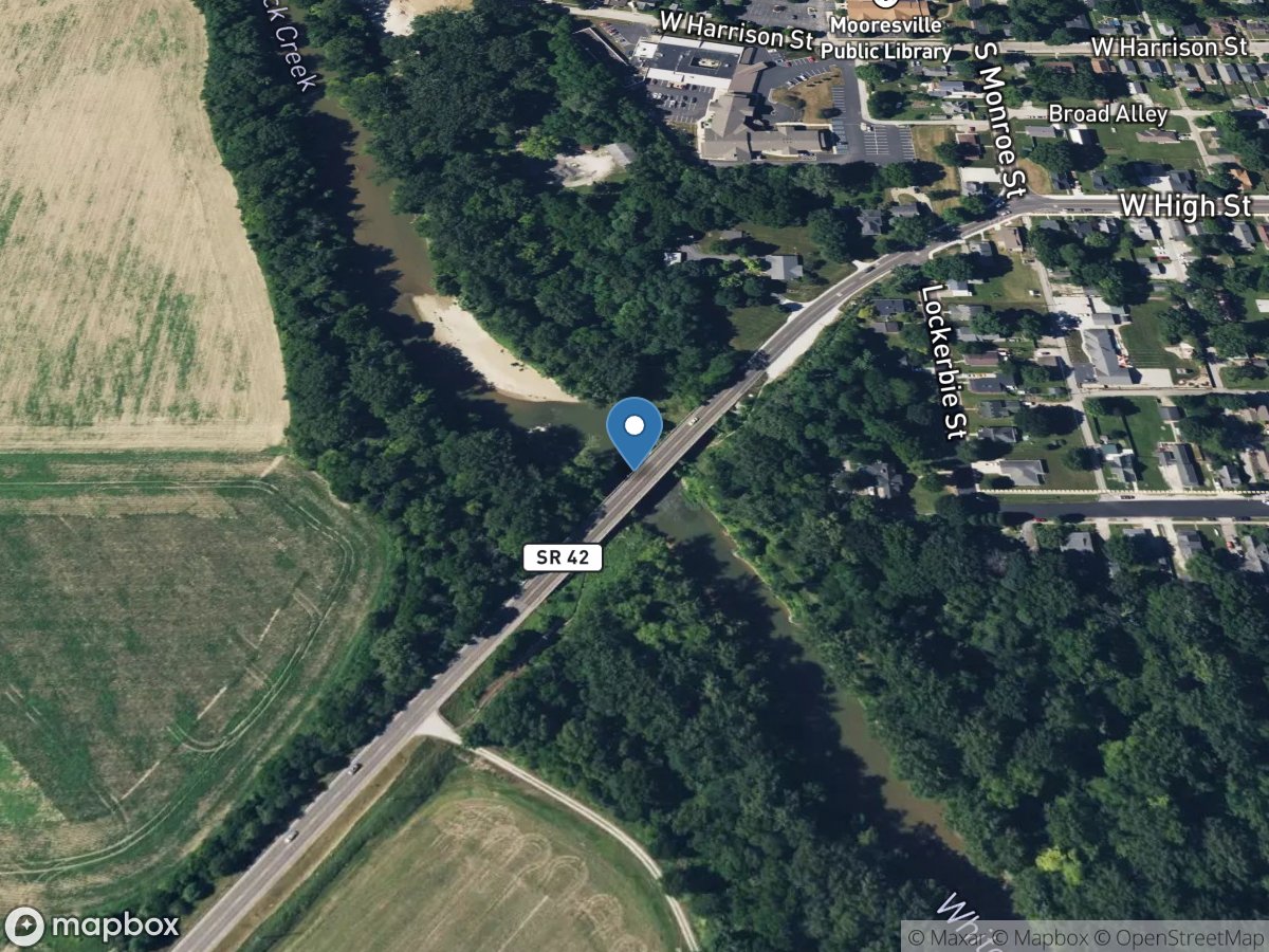 White Lick Creek at Mooresville, IN location