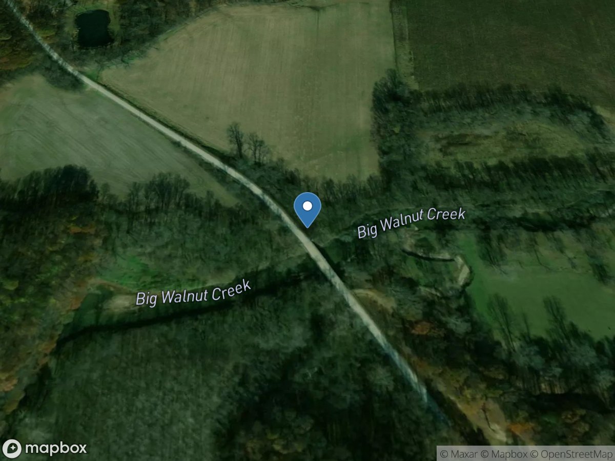 Big Walnut Creek near Roachdale, IN location