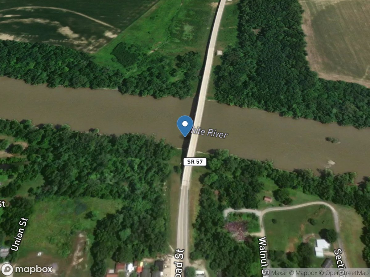 White River at Newberry, IN location
