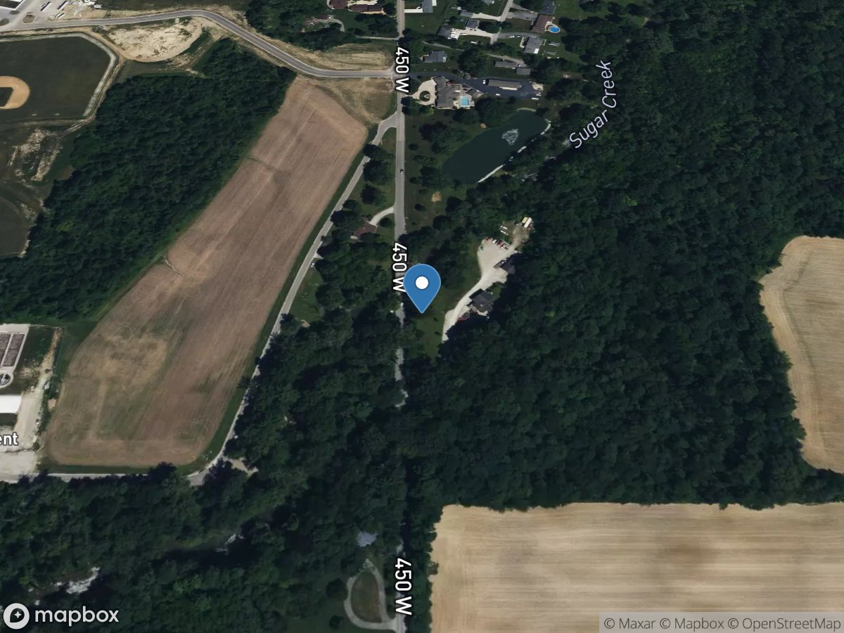 Sugar Creek at New Palestine, IN location