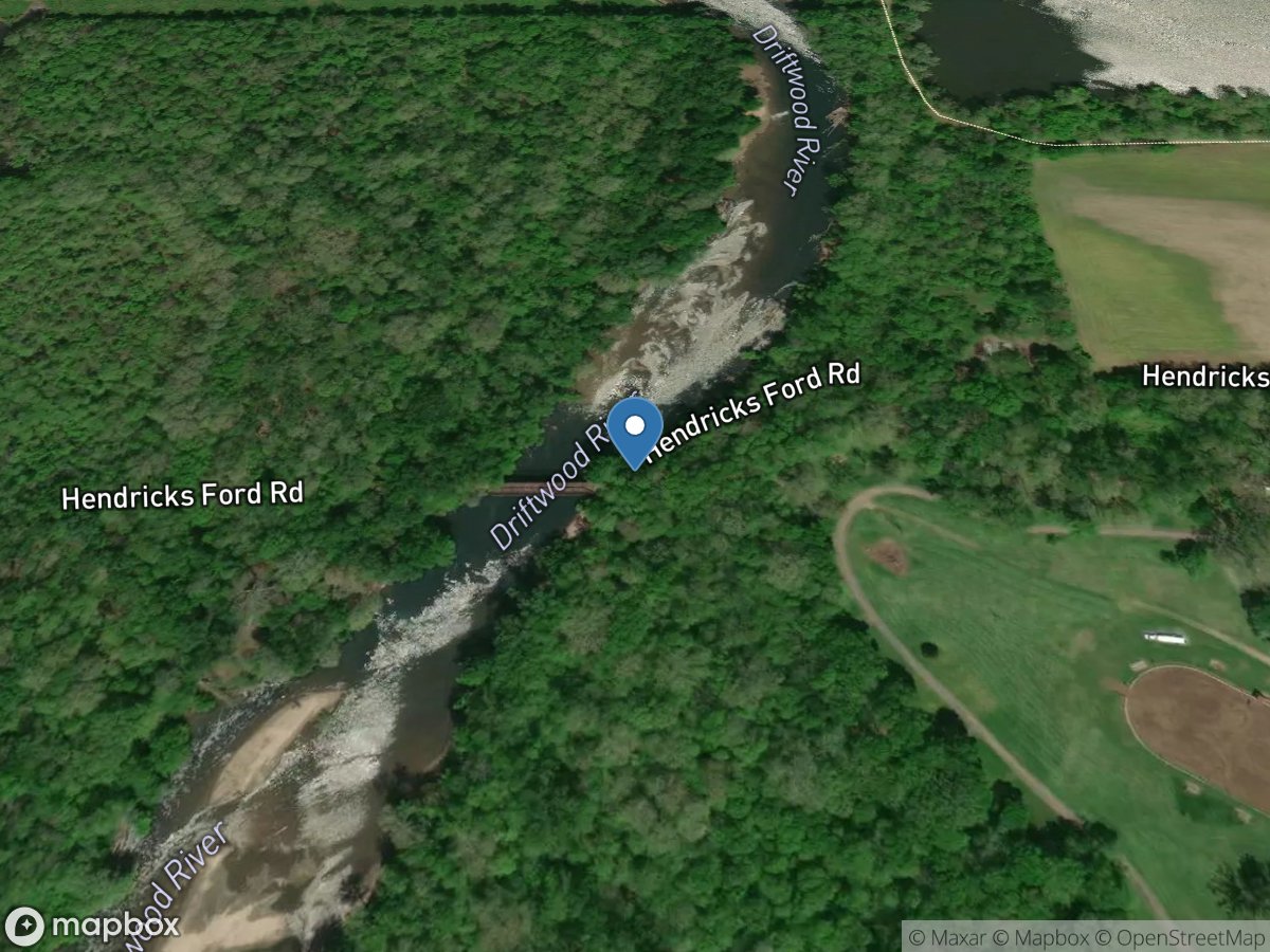 Driftwood River near Edinburgh, IN location