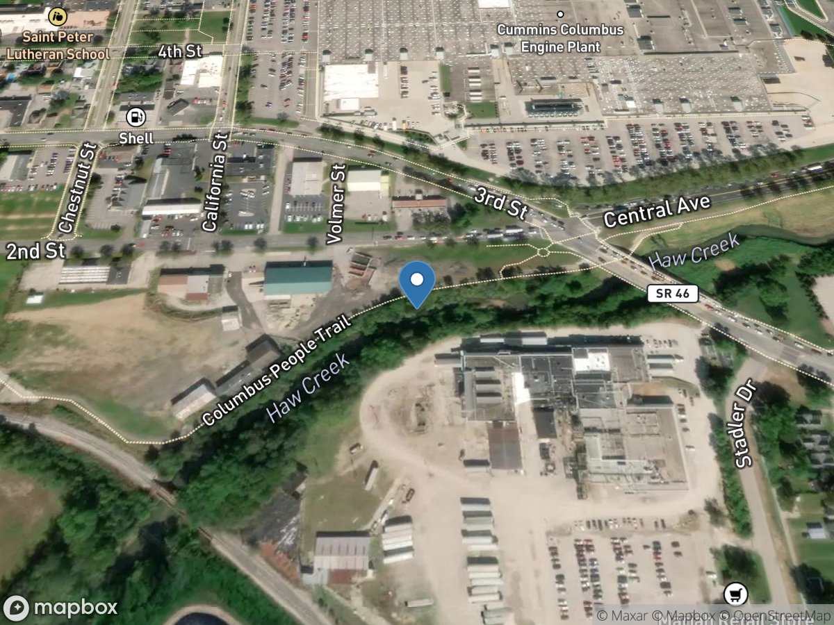 Haw Creek at East Columbus, IN location