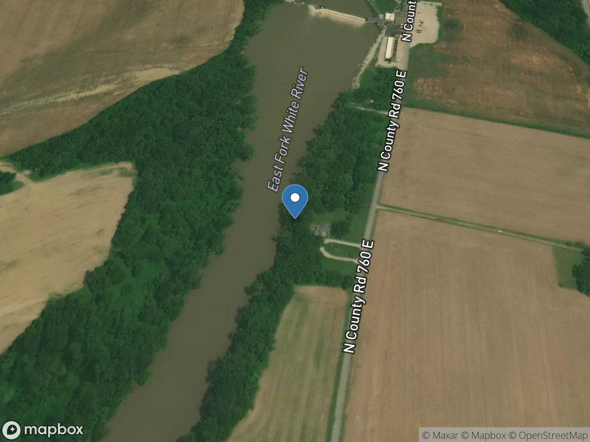 East Fork White River at Seymour, IN location