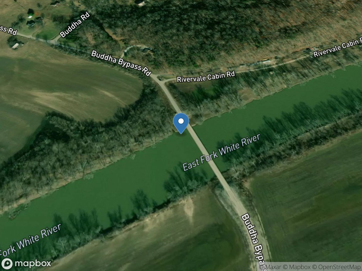 East Fork White River near Bedford, IN location