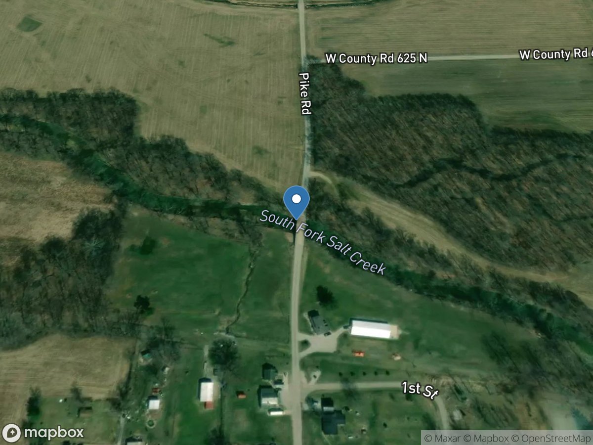 South Fork Salt Creek at Kurtz, IN location