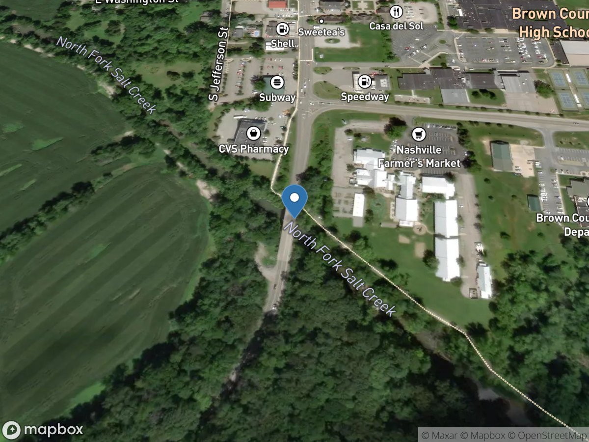 North Fork Salt Creek at Nashville, IN location