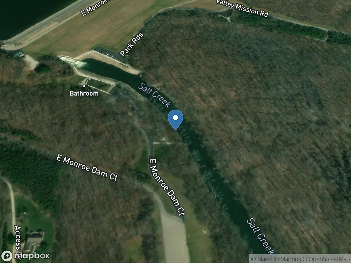 Salt Creek near Harrodsburg, IN location