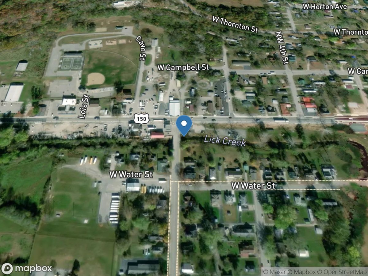 Lick Creek at Paoli, IN location