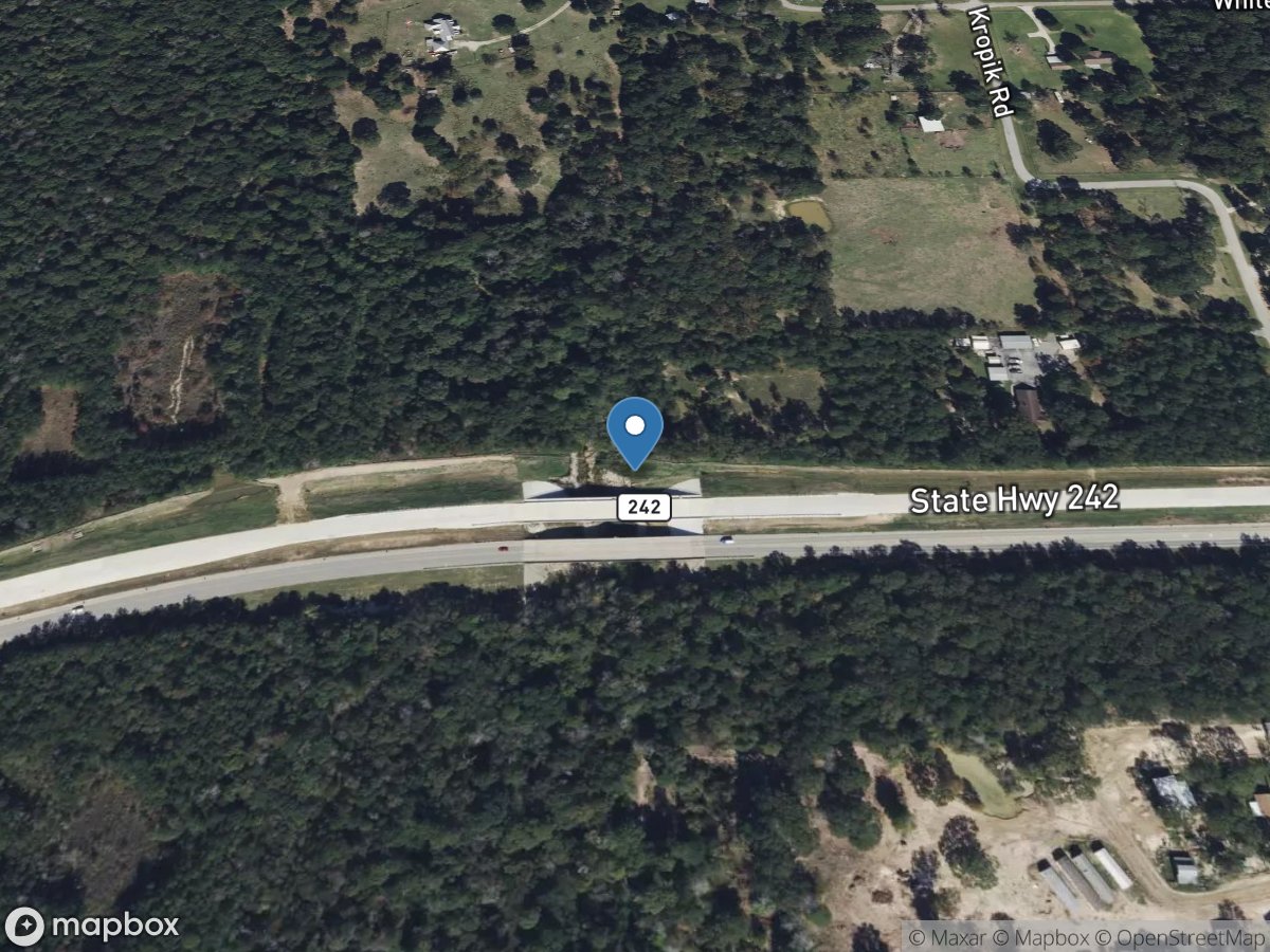 Spring Branch at SH 242 near Splendora, TX location