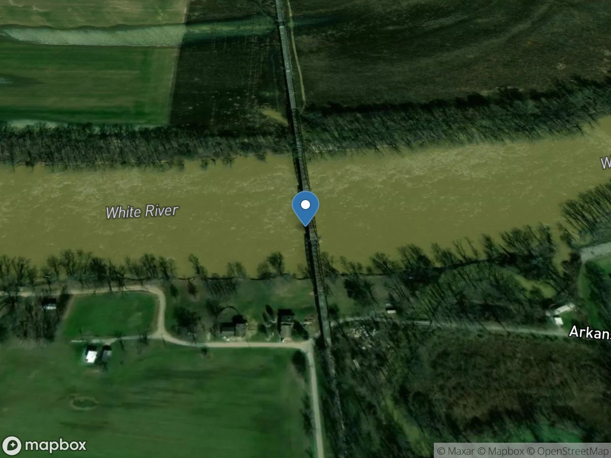 White River at Hazleton, IN location