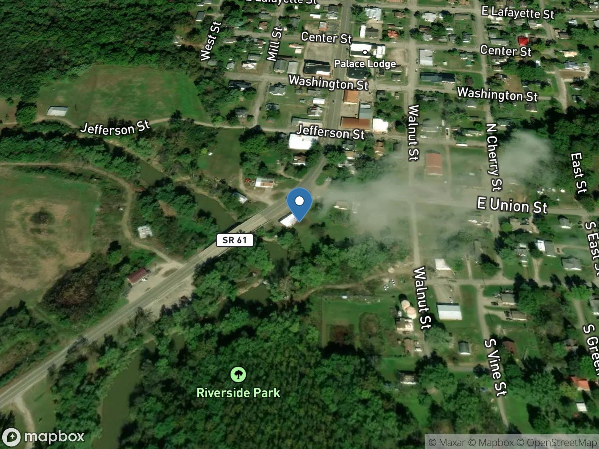 Patoka River at Winslow, IN location