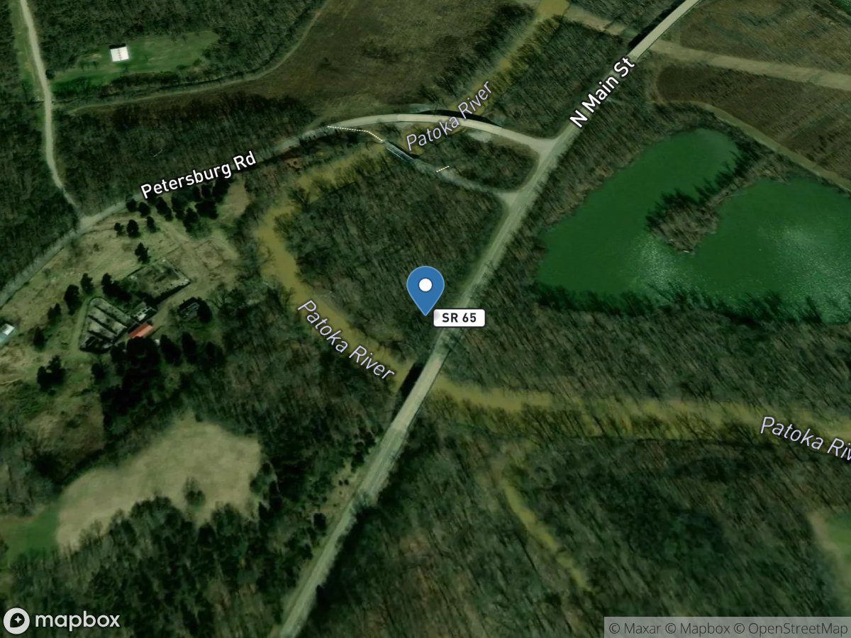 Patoka River near Princeton, IN location