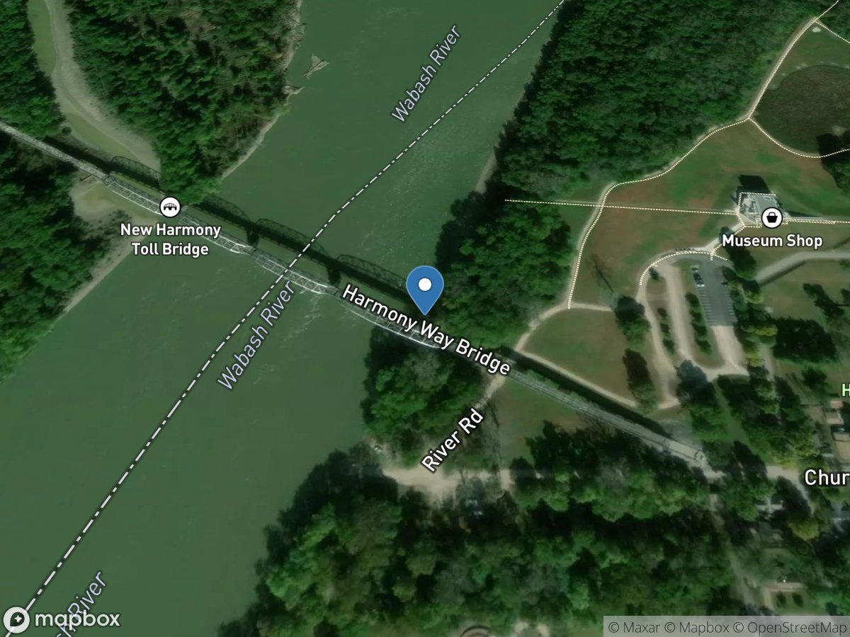 Wabash River at New Harmony, IN location