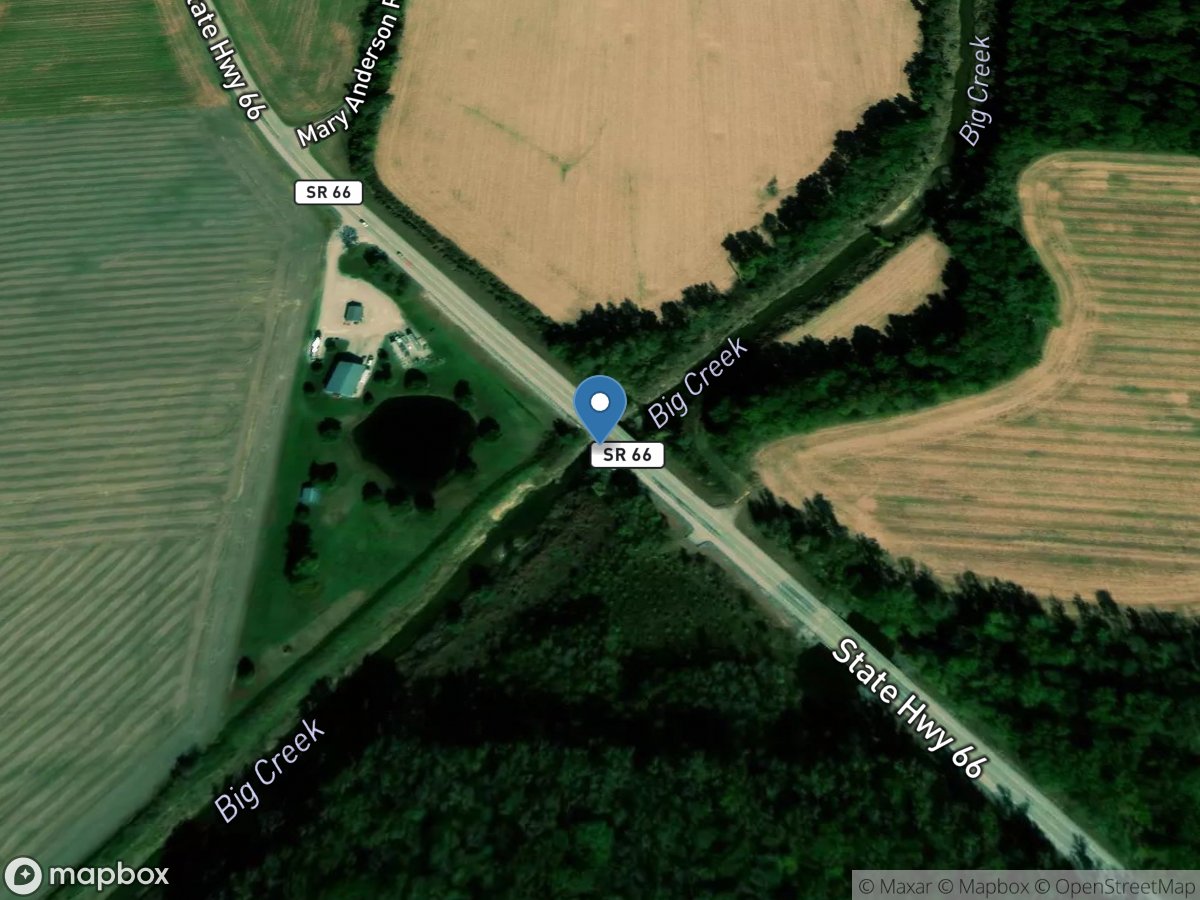 Big Creek near Wadesville, IN location