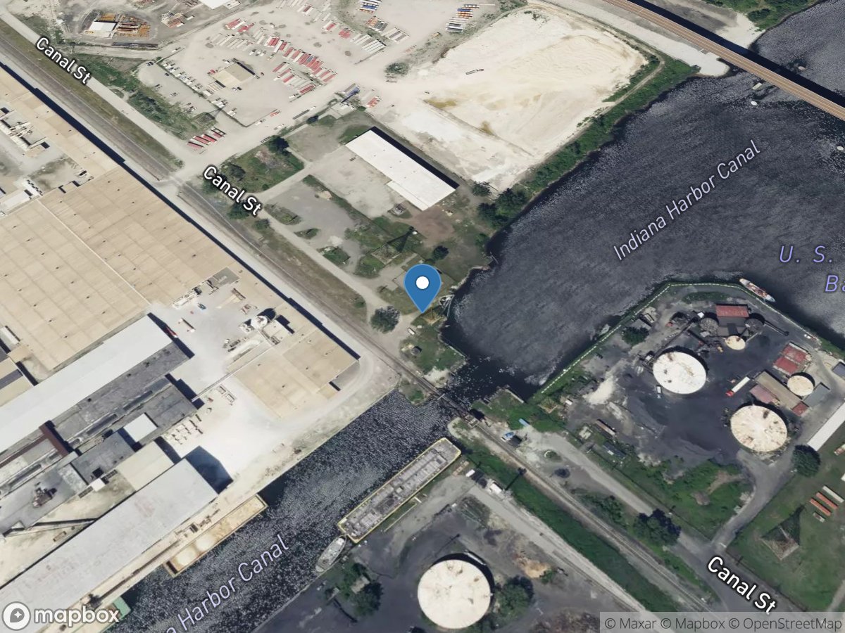 Indiana Harbor Canal at East Chicago, IN location