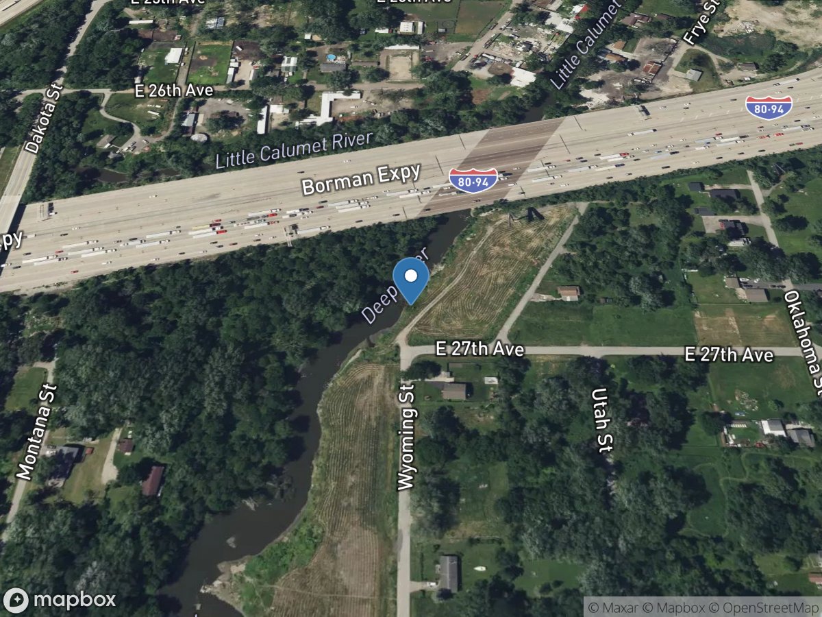 Deep River near Liverpool, IN location