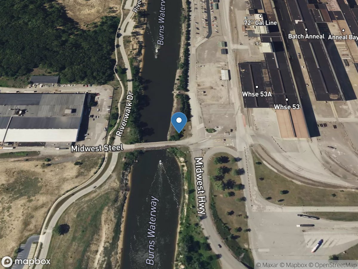 Portage-Burns Waterway at Portage, IN location