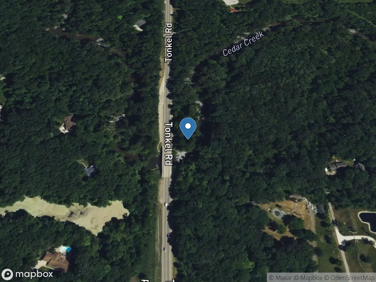 Cedar Creek near Cedarville, IN location