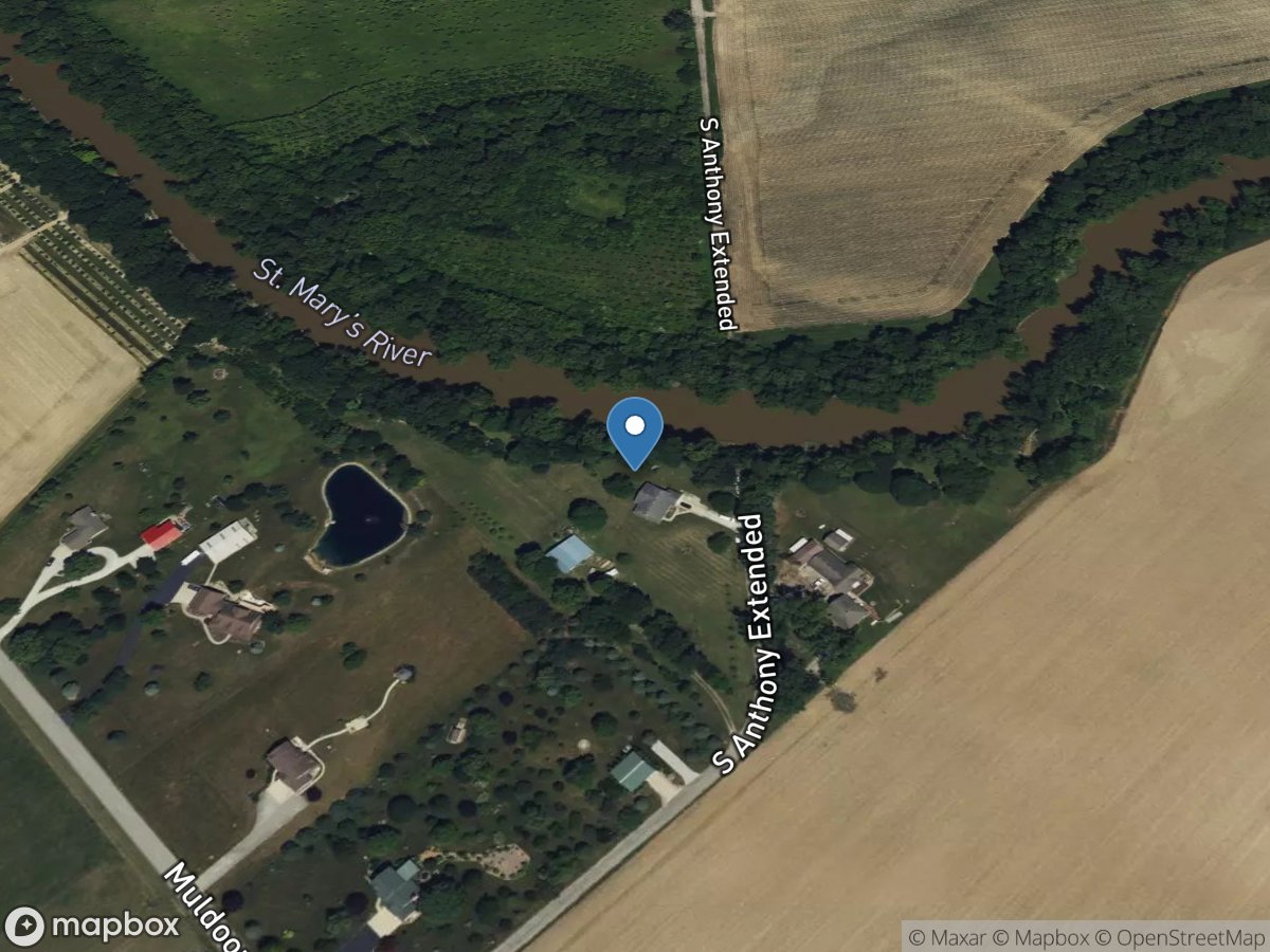 St. Marys River near Fort Wayne, IN location