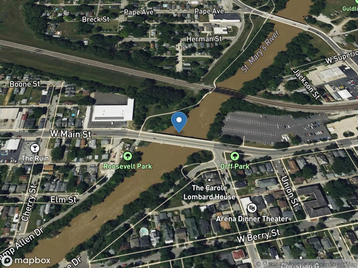 St. Marys River at Main St. at Fort Wayne, IN location