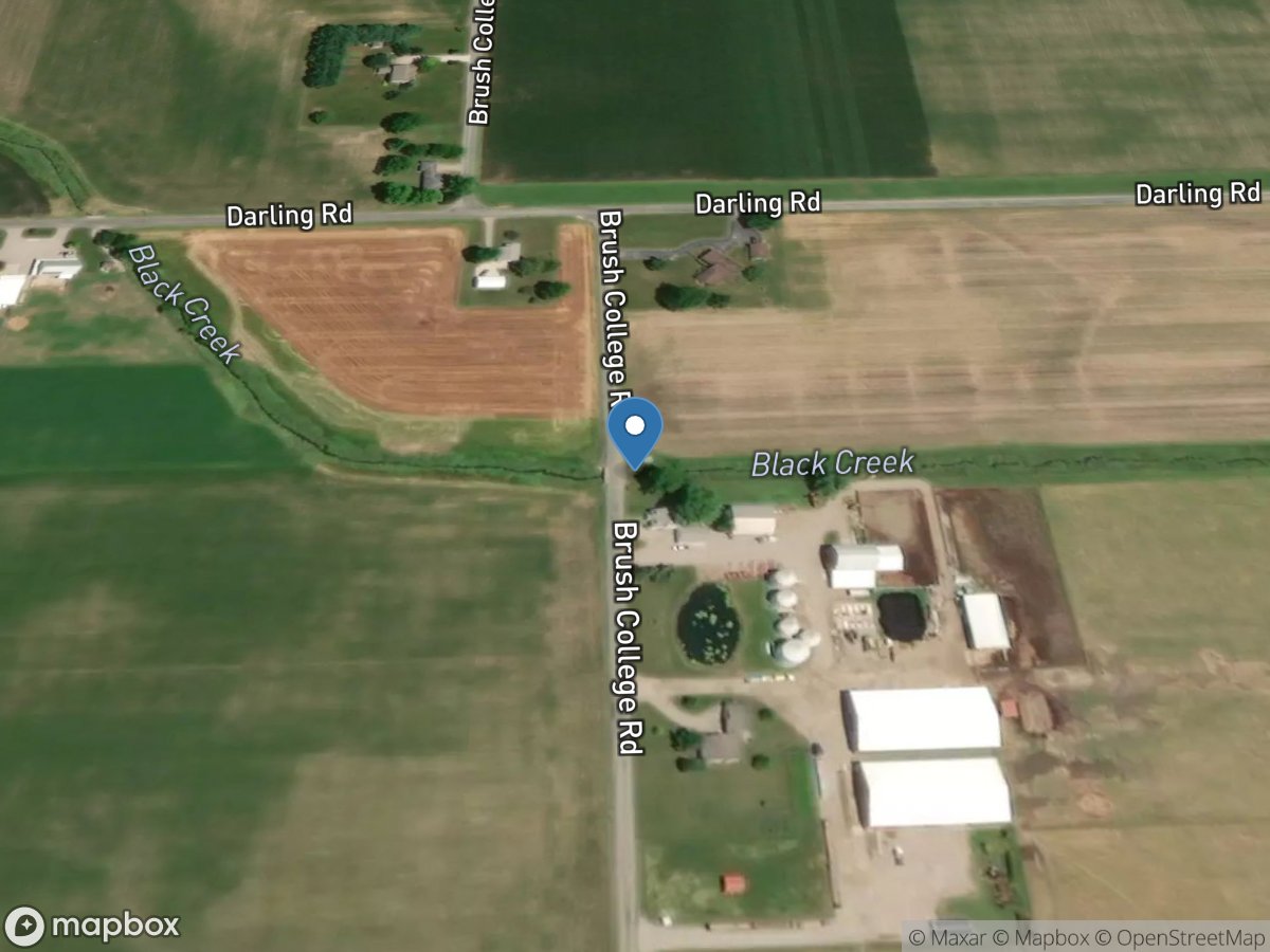 Black Creek at Brush College Road near Harlan, IN location