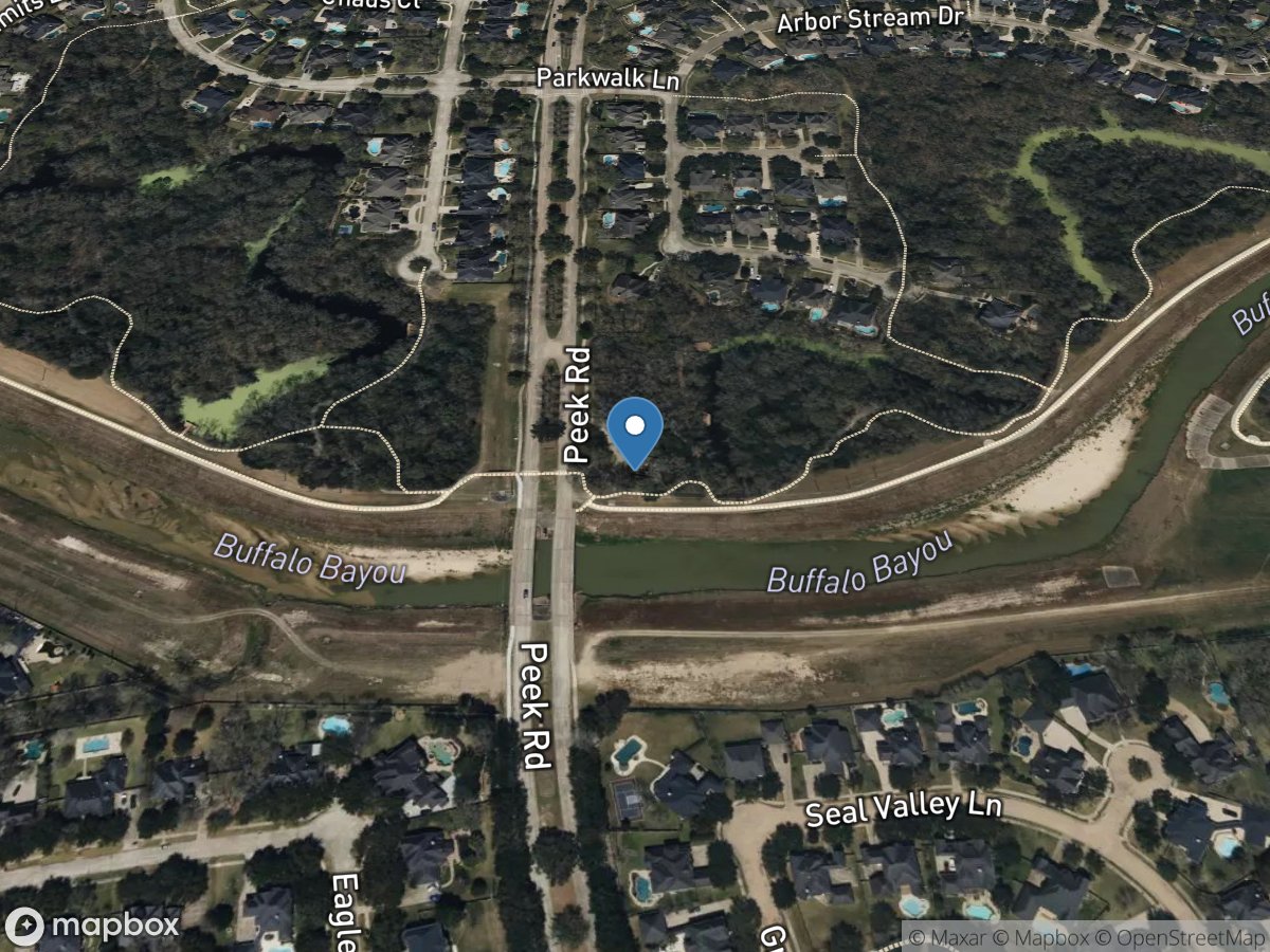 Buffalo Bayou near Fulshear, TX location