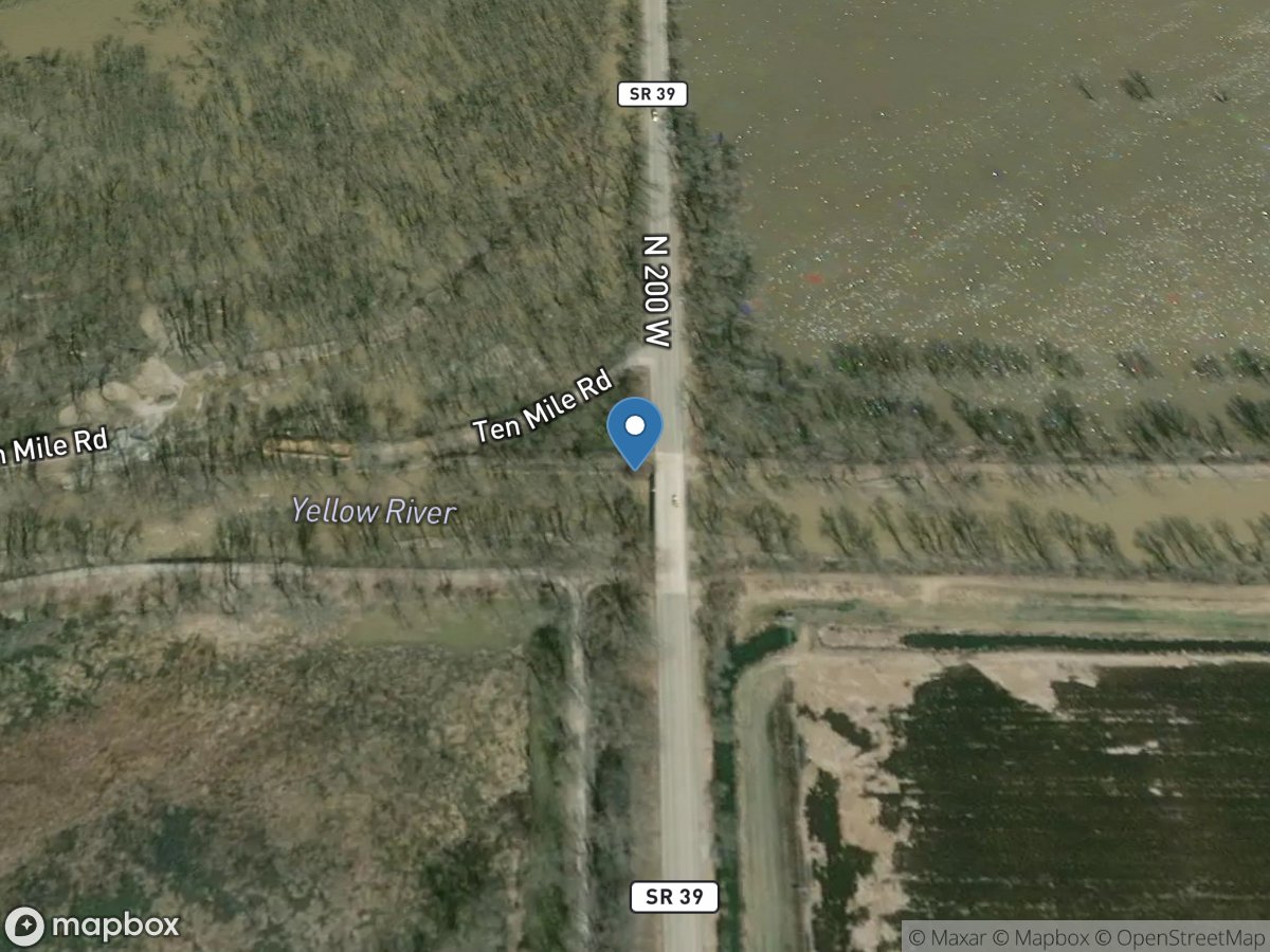 Yellow River near Brems, IN location