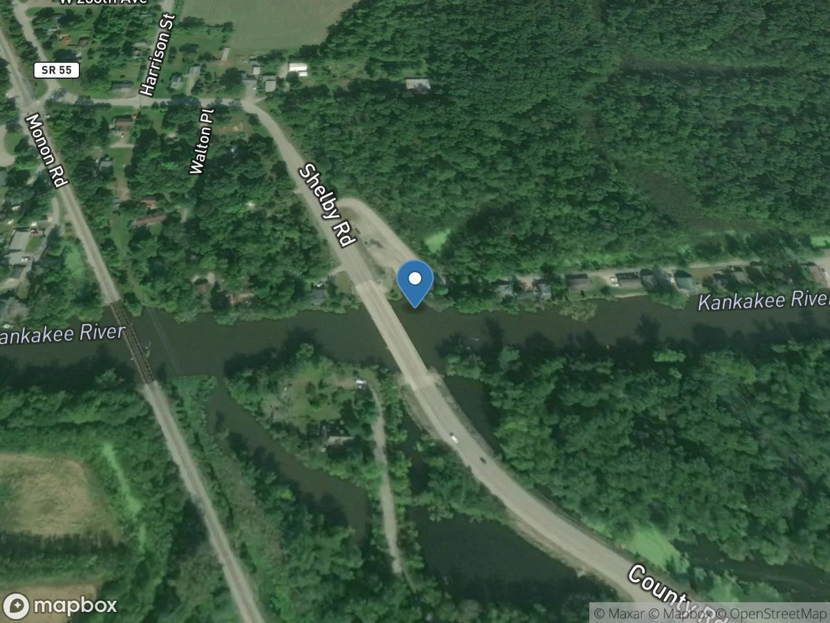 Kankakee River at Shelby, IN location