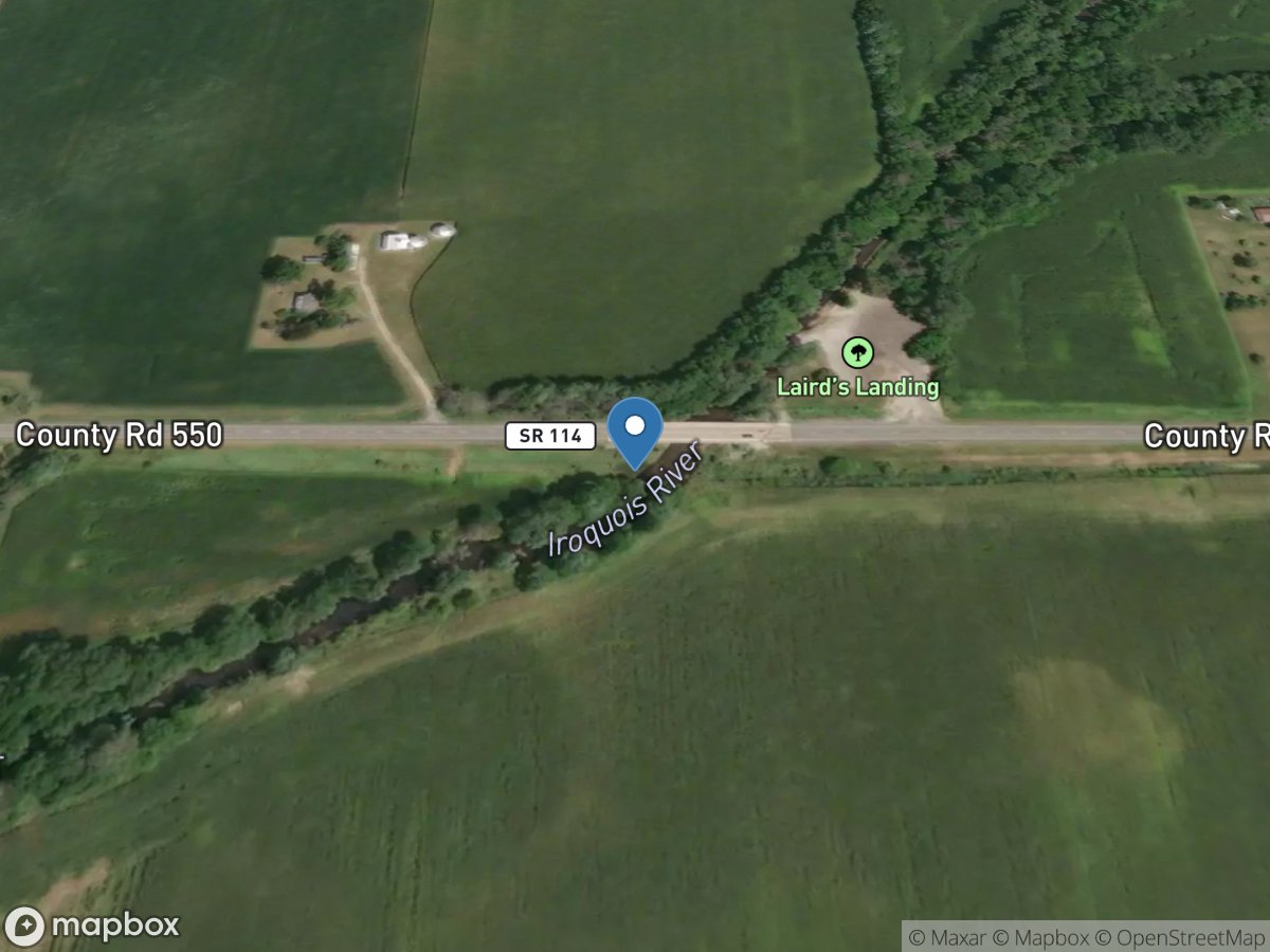 Iroquois River at Rensselaer, IN location