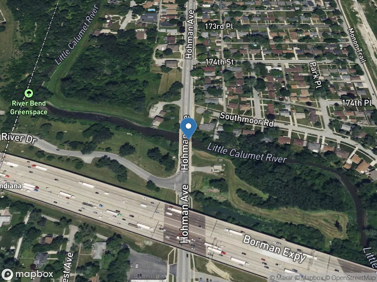 Little Calumet River at Munster, IN location