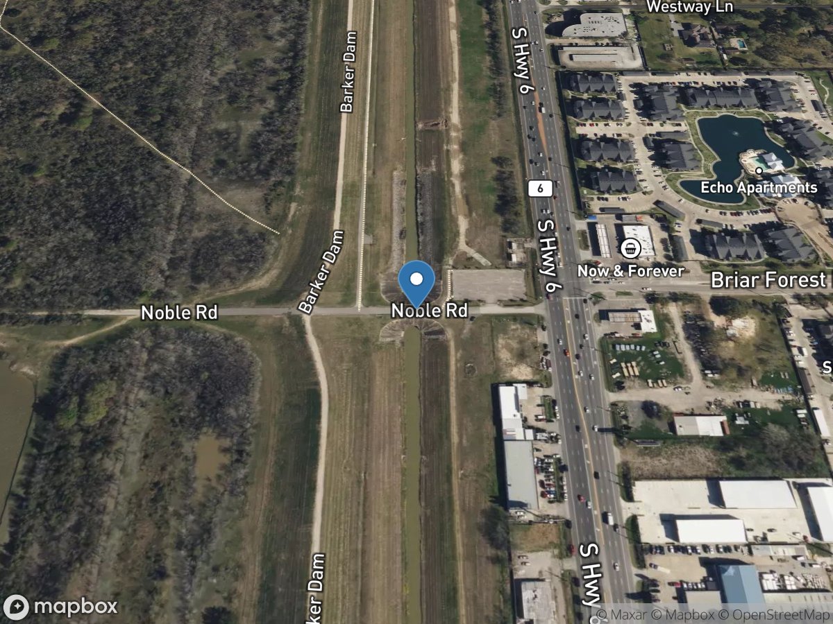 Clodine Ditch at Noble Road near Addicks, TX location