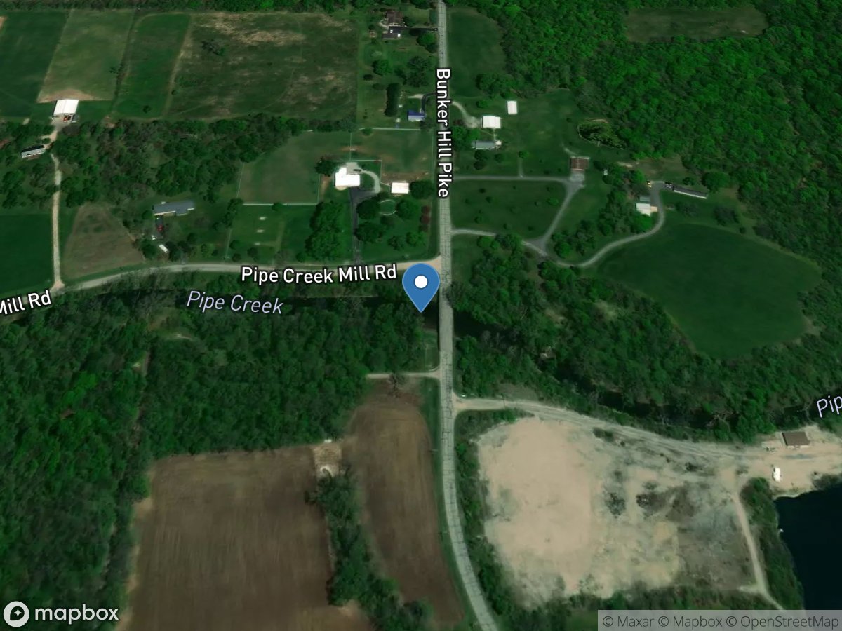 Pipe Crk at Bunker Hill Pike Road near Bunker Hill, IN location