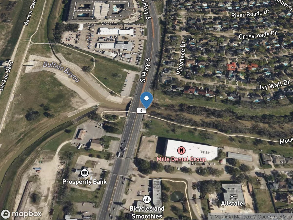 Buffalo Bayou at State Highway 6 near Addicks, TX location