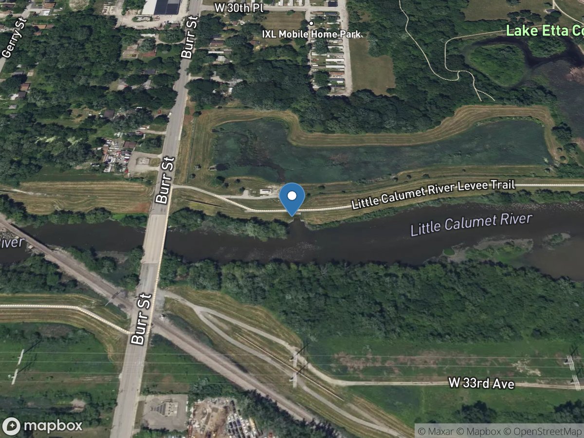 Little Calumet River at Burr Street at Gary, IN location