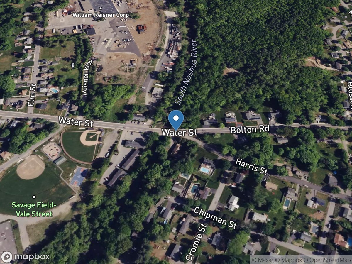 Nashua River, Water Street Bridge, at Clinton, MA location