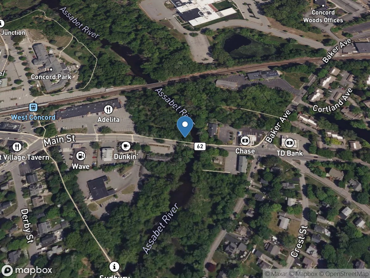 Assabet River at Main ST near Concord, MA location