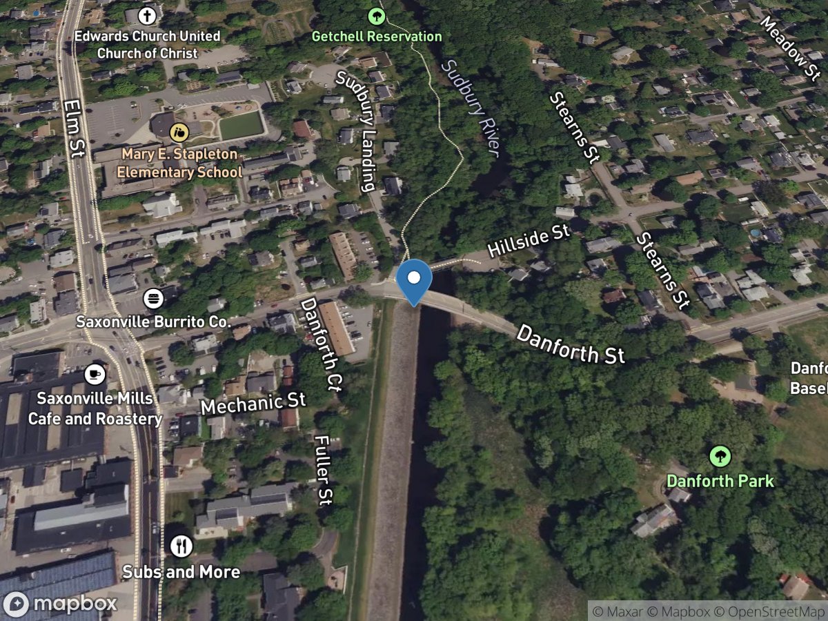 Sudbury River at Saxonville, MA location