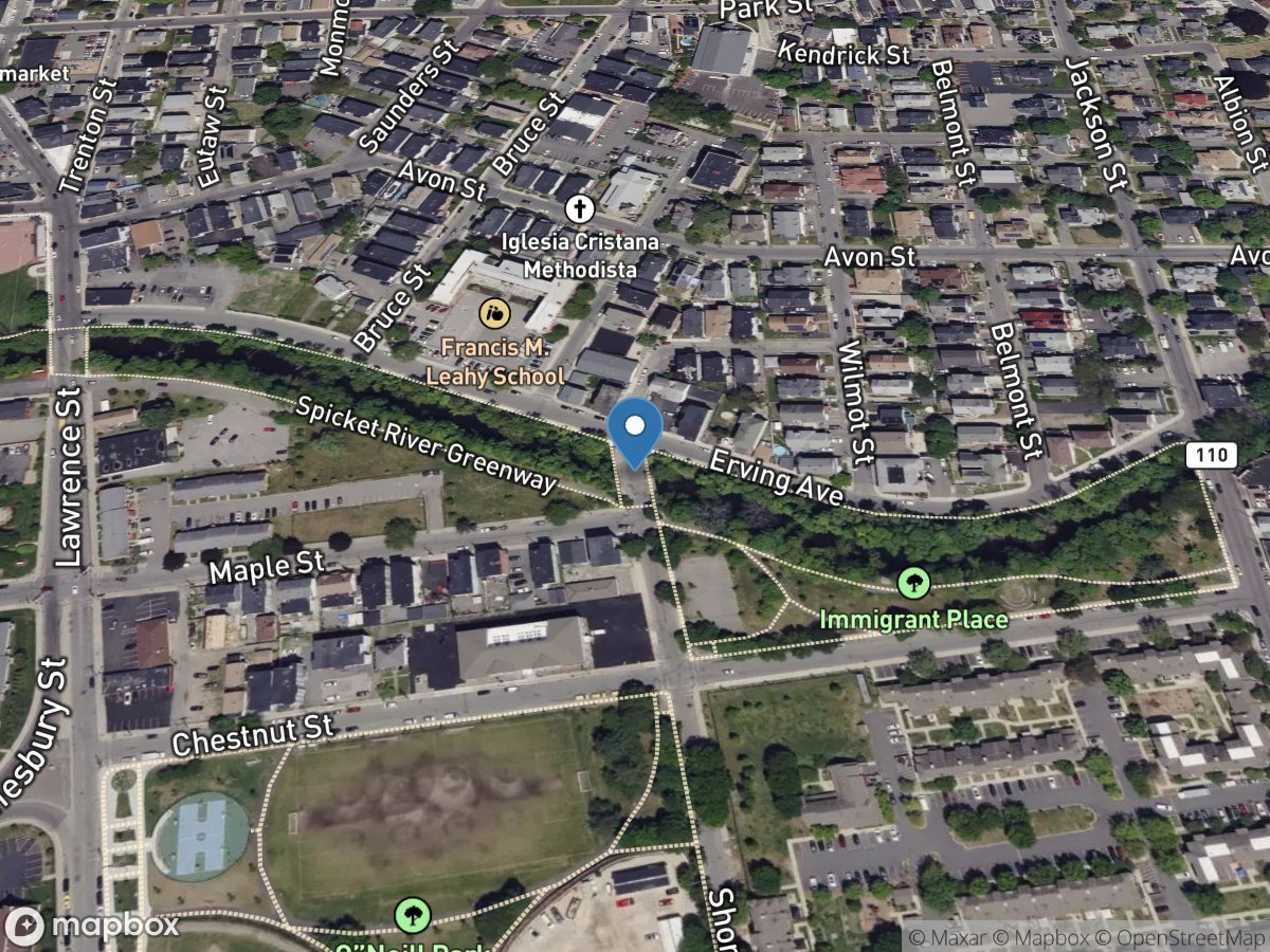 Spicket River at Short Street, Lawrence, MA location