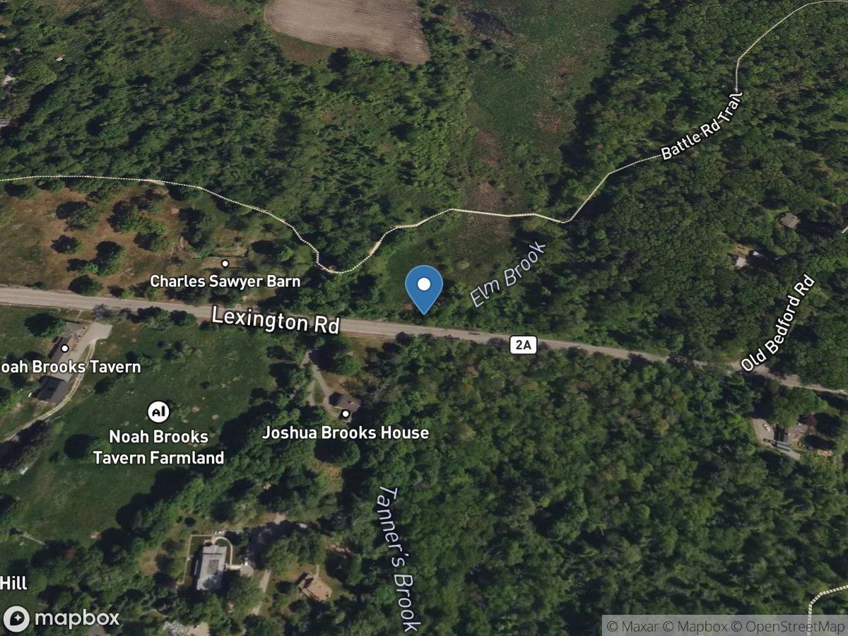 Elm Brook at Route 2a near Lincoln, MA location