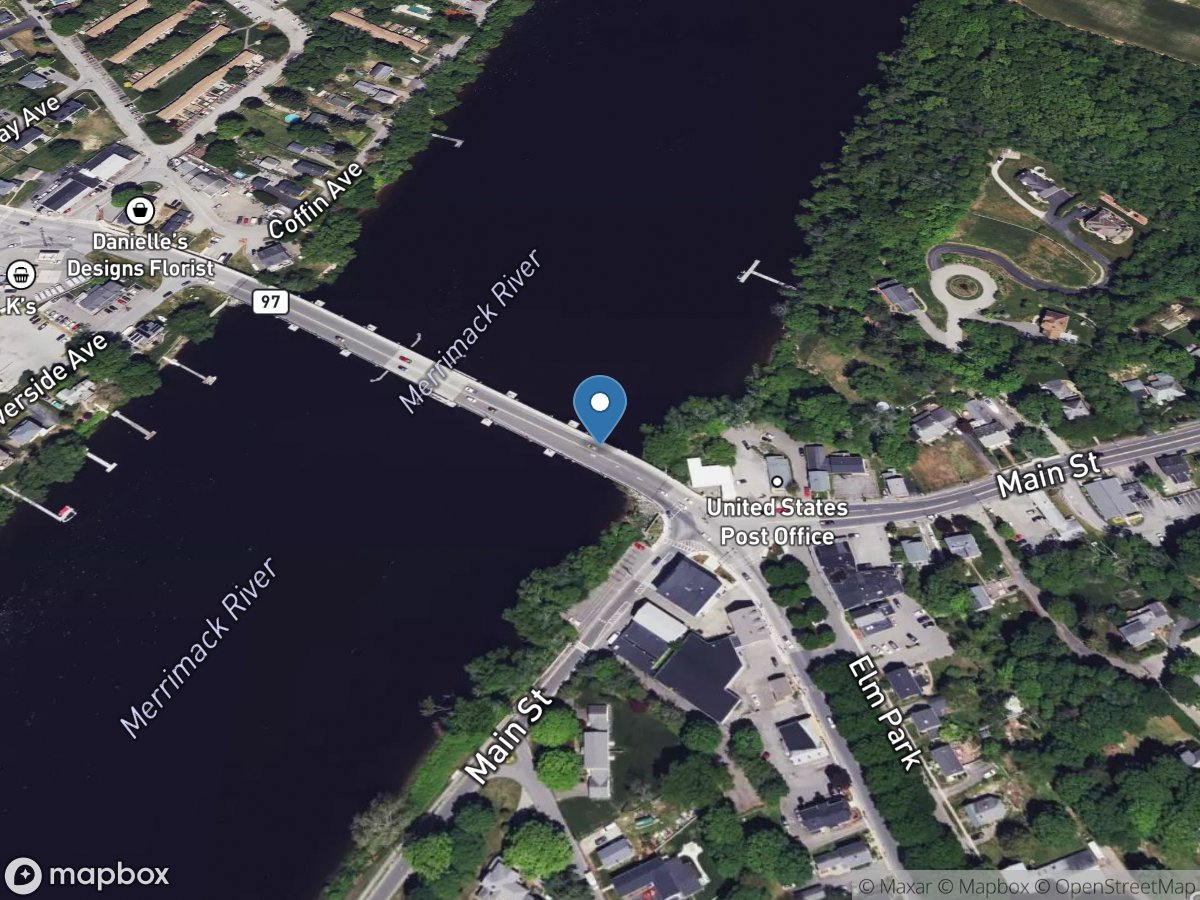 Merrimack River at Bates Bridge near Haverhill, MA location