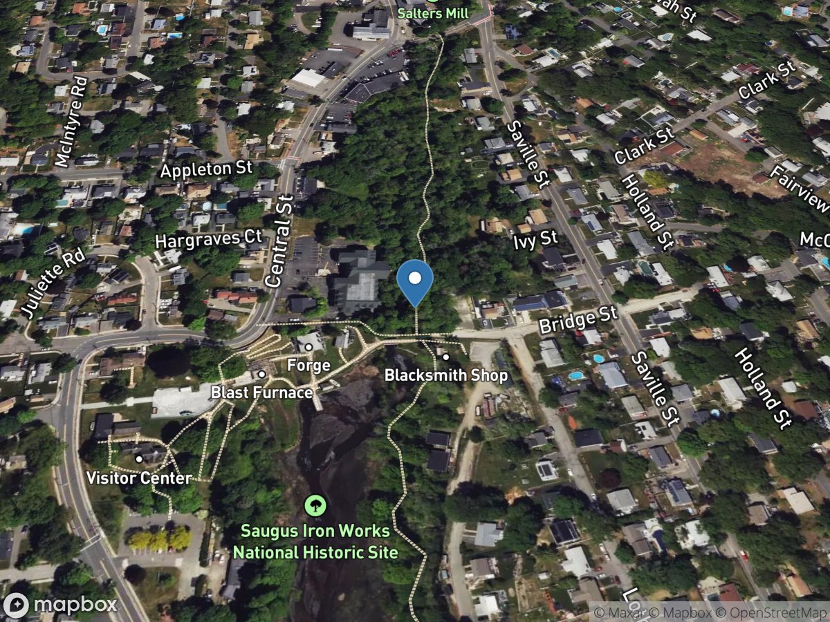 Saugus River at Saugus Ironworks at Saugus, MA location