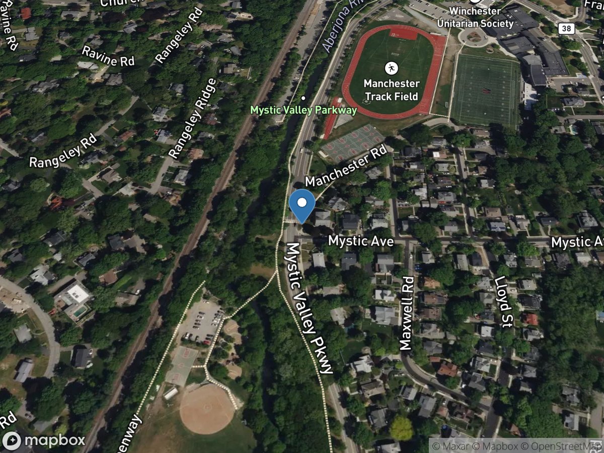 Aberjona River at Winchester, MA location