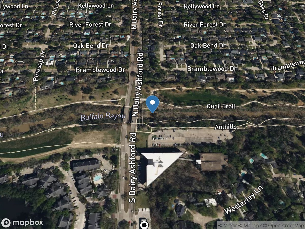 Buffalo Bayou near Addicks, TX location