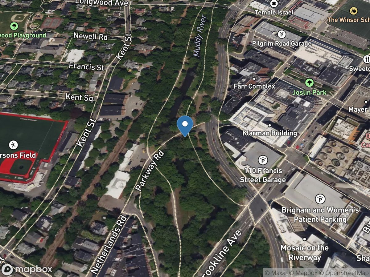 Muddy River at Brookline, MA location