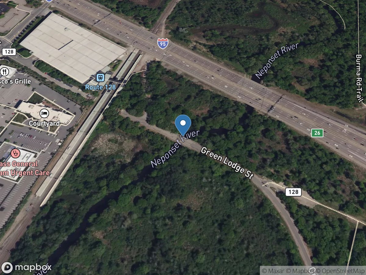 Neponset River at Greenlodge ST near Canton, MA location