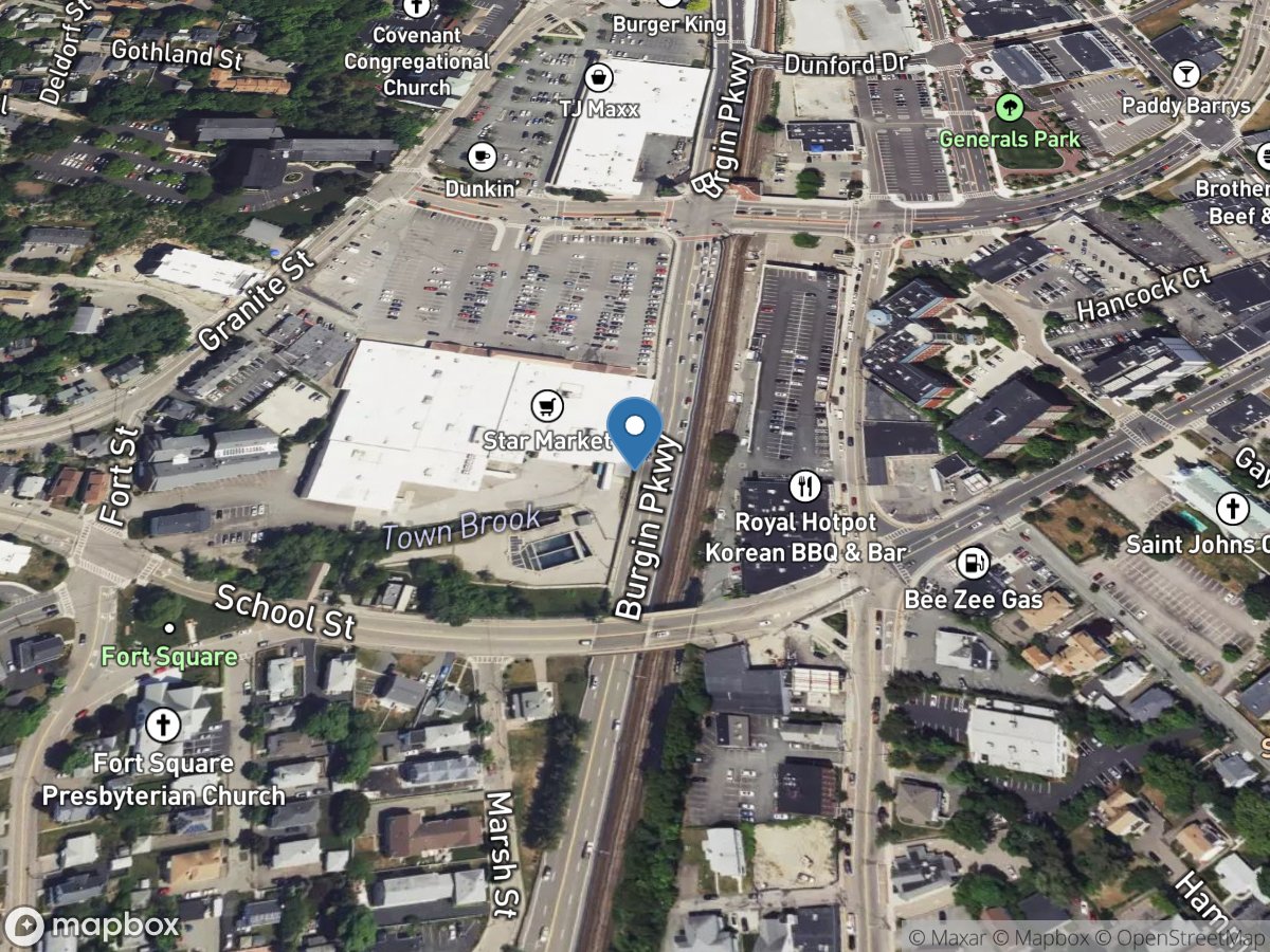 Town Brook at Diversion Tunnel at Quincy, MA location