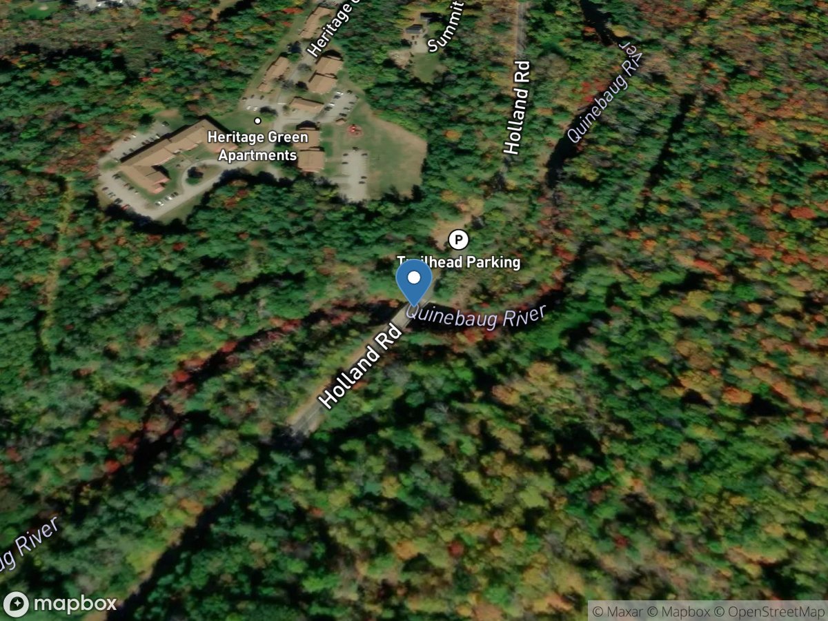 Quinebaug River at Holland Road at Fiskdale, MA location