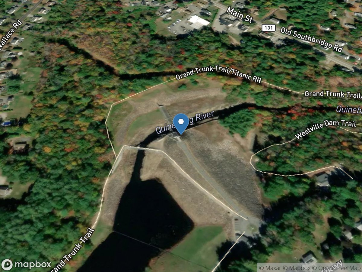 Quinebaug River below Westville DAM near Southbridge, MA location