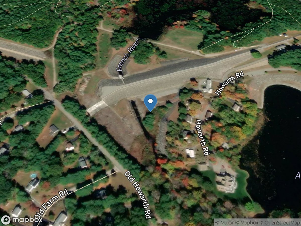 French River below DAM, at Hodges Village, MA location