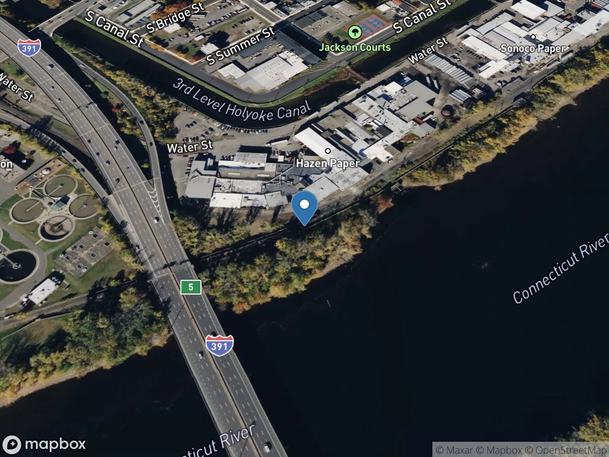 Connecticut River at I-391 Bridge at Holyoke, MA location